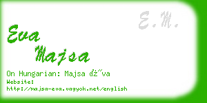 eva majsa business card